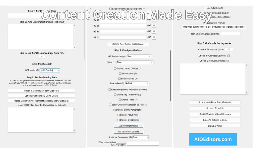 Content Creation Made Easy software image 1 – AIOEditors.com